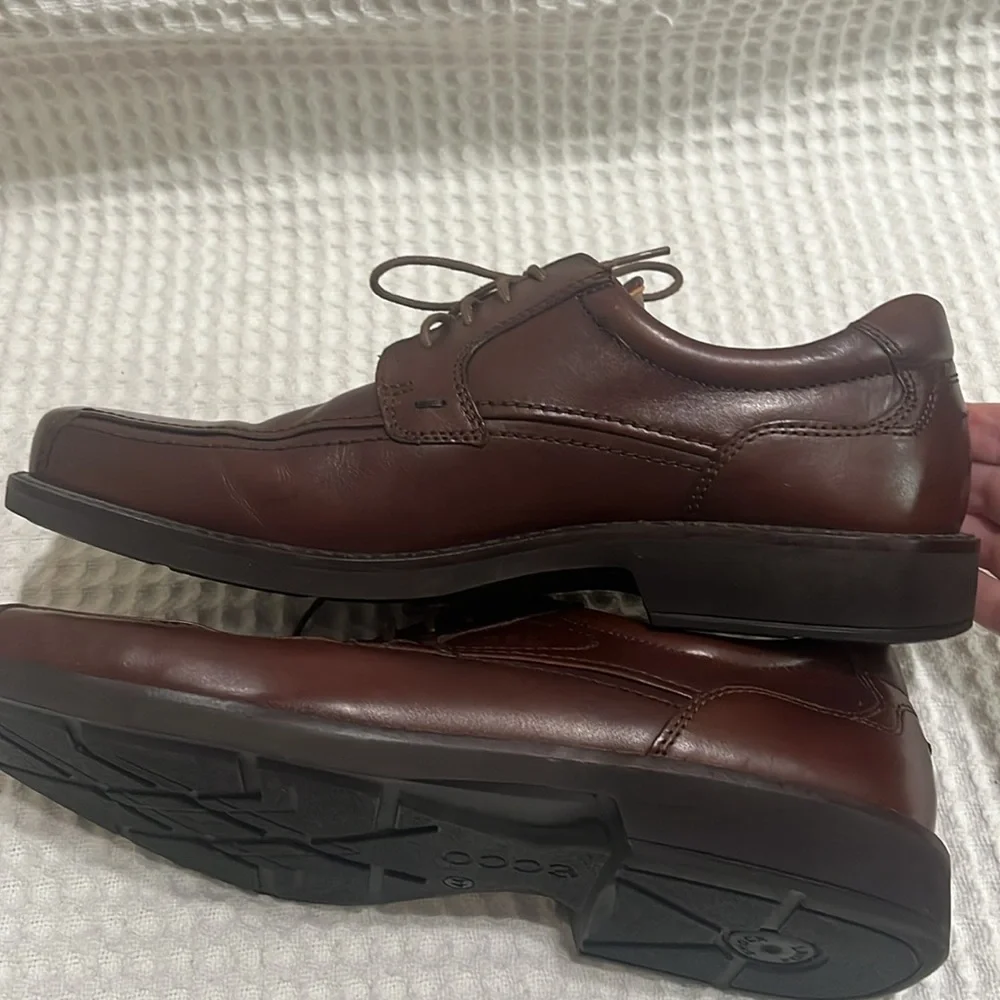 Ecco Men's Oxford Brown Leather Dress Shoes
